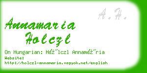 annamaria holczl business card